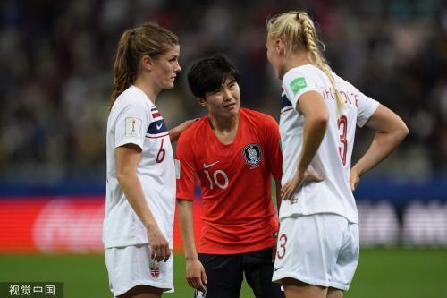 韩国女足对战挪威女足